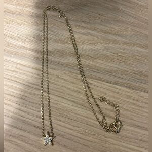 Amanda Deer Pave Star Pendant Neckplace, 14 kt gold plated